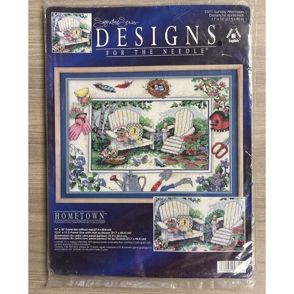 Designs For The Needle Counted Cross Stitch Kit Sunday Afternoon 11x16 Inch 5371 - Picture 1 of 6